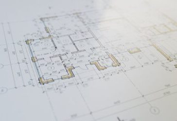 High-resolution close-up of an architectural floor plan showcasing design details.